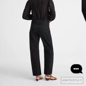 Madewell Darted Barrel leg Jean